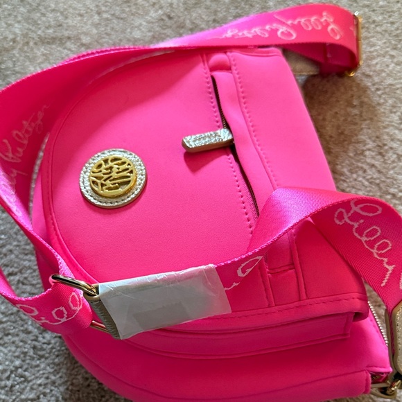 Lilly Pulitzer Neoprene Bright Pink Crossbody Bag - Picture 4 of 7